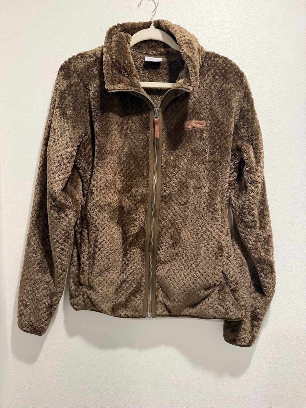 Columbia Brown Plush Teddy Fleece Full-Zip Jacket